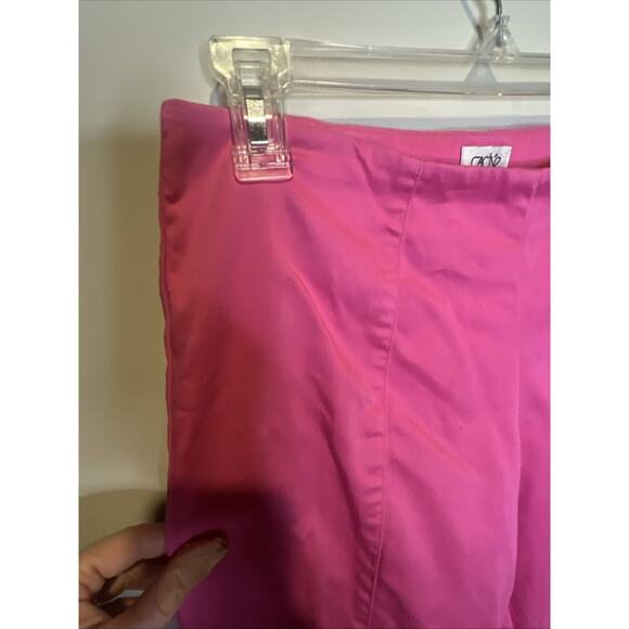Cache Crop Pants Hot Pink Barbie Bright Happy Stretch Summer Fun Size 8 - Picture 3 of 7
